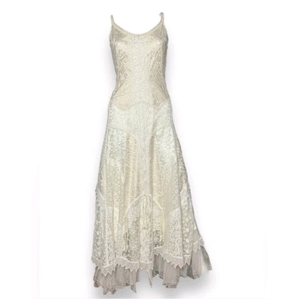 NEW Martin Mccrea Couture Wedding Dress Diana Gown Boho Beach Western Sz Med